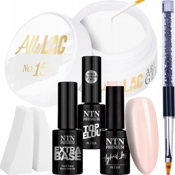 Lak na nehty Sada na nehty Babyboomer Mat 6v1 Gel Báze Lak Top Štěteček Houbičky