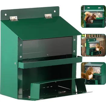 Krmítko pro ptáka KRMÍTKO PRO VEVERKY ZAHRADNÍ 20,5 x 15,8 x 23 CM VELKÁ KAPACITA