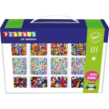 Dětské zboží PLAYBOX Zažehlovací korálky Mega sada 8000ks