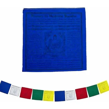Dekorace do dětského pokoje Tibetské modlitební praporky Buddha léčitel 10 ks délka cca 210 cm