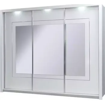 Předsíňová stěna Skříň Panarea 258 cm Bílý Lesk