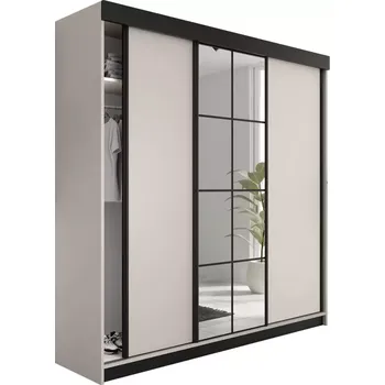 Ložnicová sestava Skříň Lamaro 250 kašmír + černé vložky