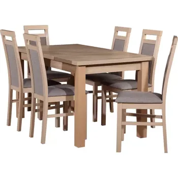 Jídelní set Jídelní set Kobe 1+6 Dub Sonoma 140x80+40