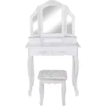 Toaletní stolek s taburetem ts06 bílý