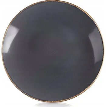 Talíř Talíř JÍDELNÍ velký mělký plochý na oběd keramický ŠEDÝ 27 cm