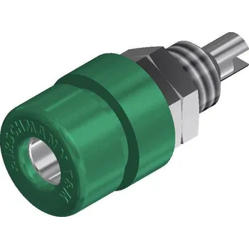 Krokosvorka Hirschmann Test a Measurement BIL 30 zdířka pro banánek zásuvka, vestavná vertikální Ø pin: 4 mm zelená 1 ks