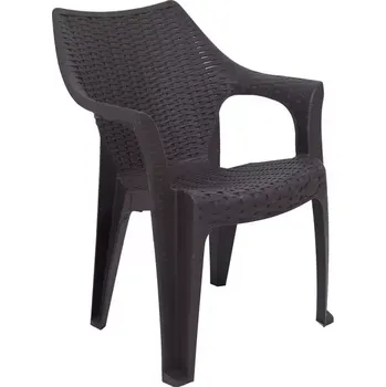 Zahradní nábytek Plastové křeslo Ratan hnědé