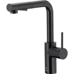 Dřezová baterie otočná s výsuvnou sprškou Duero Basic Black