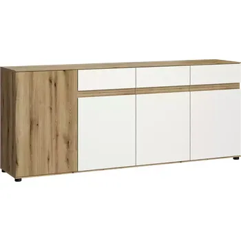 Kancelářská sestava Komoda Camino 4D3S CMNK 03 dub evoke+bílé platinové