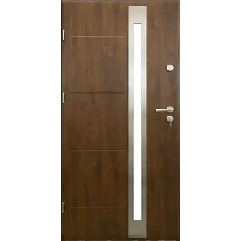 Vchodové dveře BAUMAX Ibiza 90L 98/207.79998779296875/55 cm L Ořech