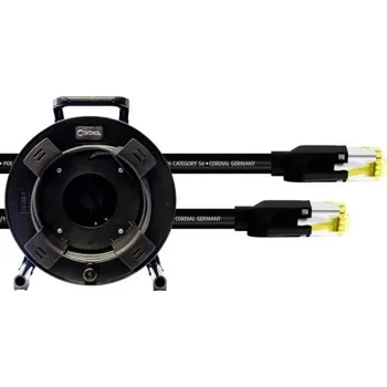 Datový kabel Cordial 15567 RJ45 síťové kabely, propojovací kabely CAT 5e SF/UTP 50.00 m černá krytí PUR 1 ks