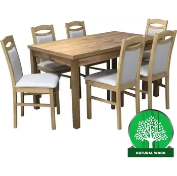 Jídelní set Jídelní Set Oskar 1+6 Craft Zlatý 140x80+40