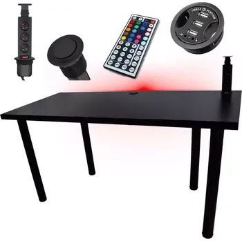 Psací stůl Psací Stůl Low Černá 120x60x3,6 Model 3