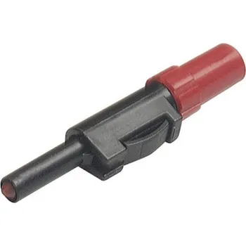 Krokosvorka Hirschmann Test a Measurement SLS 10 B laboratorní zástrčka zástrčka, rovná Ø pin: 4 mm červená 1 ks