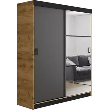 Kancelářská sestava Skříň Retro 138 5l Craft / Přední Grafit