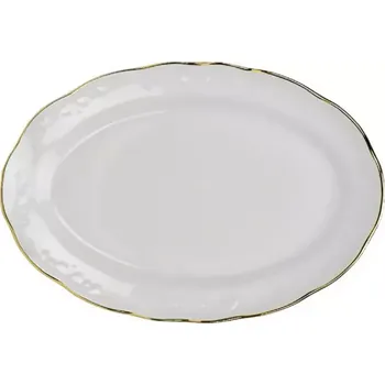 Talíř Oválný talíř 31,5cm Irena zlatý proužek