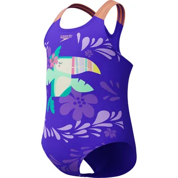 Dámské plavky Jednodílné plavky pro dívky Speedo s potiskem, velikost 3 roky