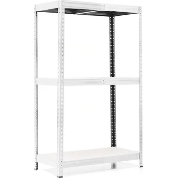 regál Policový regál Trestles RH 1500x900x600, nosnost 1050 kg, 3 police Barva: pozink, Provedení police: bílá MDF 5 mm