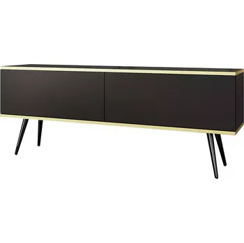 Obývací stěna Tv stolek Oro 135 černá + nohy černé