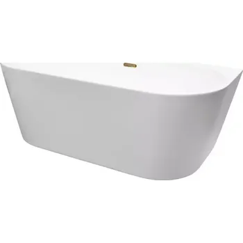 Vana Volně stojící vana ke zdi Vica New 160/80 + sifon s výpustí click-clack čištěný shora s&nbsp;přepadem slim, chrom