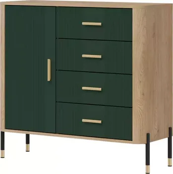 Ložnicová sestava Komoda Dante DT08 dub cremona/zelená