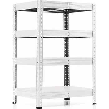 regál Policový regál Trestles RH 900x600x450, nosnost 1400 kg, 4 police Barva: pozink, Provedení police: bílá MDF 5 mm