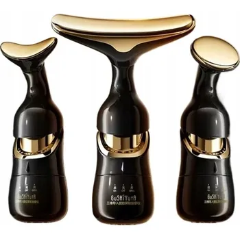 Masážní přístroj MASÁŽNÍ PŘÍSTROJ LIFTING 3v1 NA OBLIČEJ A KRK, VIBRAČNÍ, PROTI VRÁSKÁM, 3 NÁSTAVCE