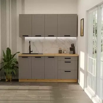 Kuchyňská linka Kuchyňská linka Luna Dustgrey/artisan 180 cm bez pracovní desky