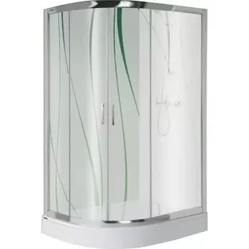 Sprchový kout půlkruhový KP4/TX5B 90/120 pravý W15 SB+BP+OBP 2EL Glass