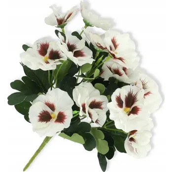 umělá květina Macešky 30 cm bílá