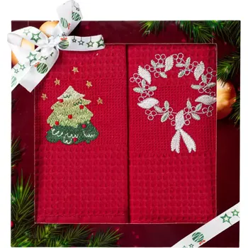 Utěrka Kuchyňský ručník sada 2 ks 50x70 cm červený