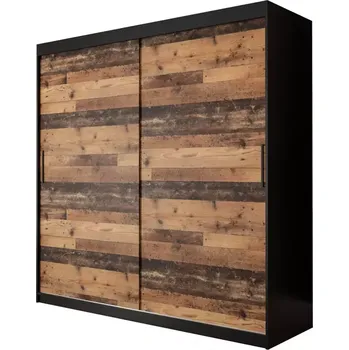 Kancelářská sestava Skříň Old Wood T 200 Černá/Old Style