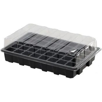 Minipařeniště Plastový mini skleník 38 x 23 cm + sadbovač 40 ks