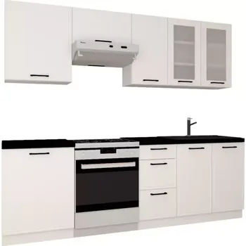 Kuchyňská linka Kuchyňská linka Emily 180/240 bílý puntík mat bb