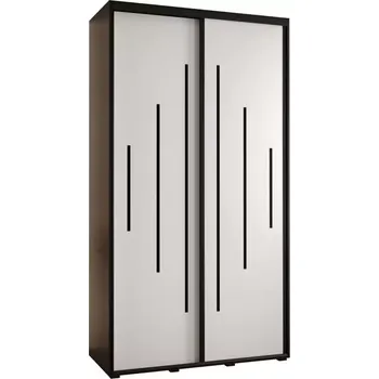 Předsíňová stěna Skříň 45 Canaris 12 140 černá/bílá/černá