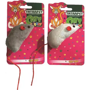 Hračka pro kočku myš textilní 9 cm