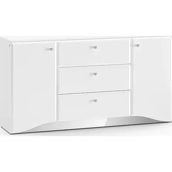 Kancelářská sestava Komoda Glamour 02 bílá lesk