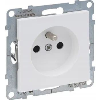 Elektrická zásuvka Jednoduchá zásuvka bílá 2P+Z 16 A 250V šroubové svorky Suno LEGRAND 7211