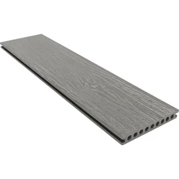 Terasové prkno Terasové prkno WPC Safari Light Grey 2000x161x21 mm plný odlehčený profil