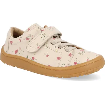 Dětská sportovní obuv Barefoot tenisky Froddo - Elastic Flowers kytičky béžové Velikost: 28
