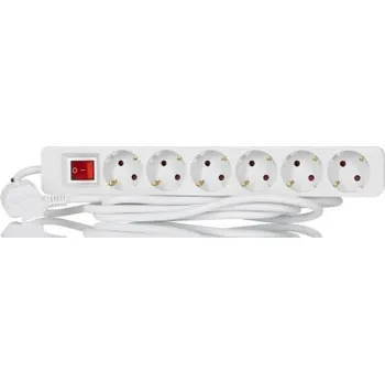 Prodlužovací kabel Schuko extension switched socket 6 way 2