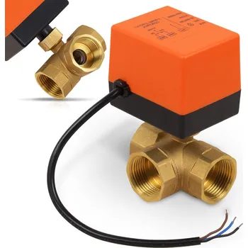 Ventil AC Elektrický Kulový kohout, trojcestný pro systémy ústředního topení