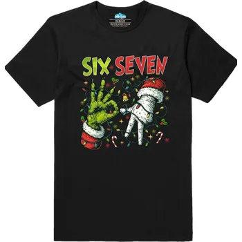 Pánské tričko Pánské tričko Vánoční Grinchova 67 Six Seven (Velikost: XXL, Barva: Černá)