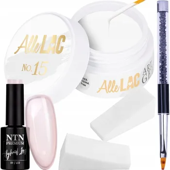 Lak na nehty Základní Sada pro Nehty Babyboomer 4v1: Gel Lak, Štěteček a Houbičky