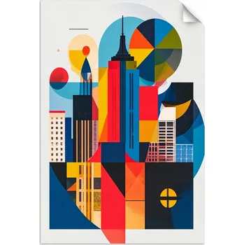 Obraz Samolepky York abstrakce ve stylu Bauhaus 30x45