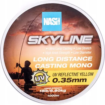 Rybářský vlasec Nash Skyline Mono UV Yellow 15lb 0.35 mm 1000 m Vlasec