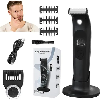 VODĚODOLNÝ HOLICÍ STROJEK ZASTŘIHOVAČ HOLENÍ TĚLA A INTIMNÍCH PARTIÍ S LED