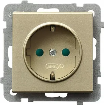 Elektrická zásuvka Zlatá nástěnná Elektrická Zásuvka Ospel