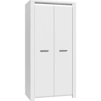 Předsíňová stěna Skříň Brugia 96,4 cm Šedá/Bílá