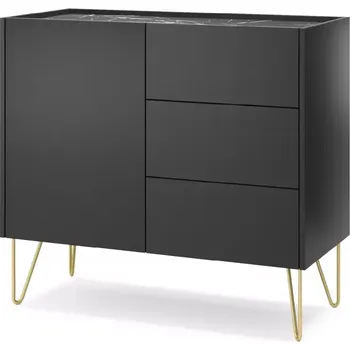 Kancelářská sestava Komoda Harmony KSZ97 černá grafit/marmur black